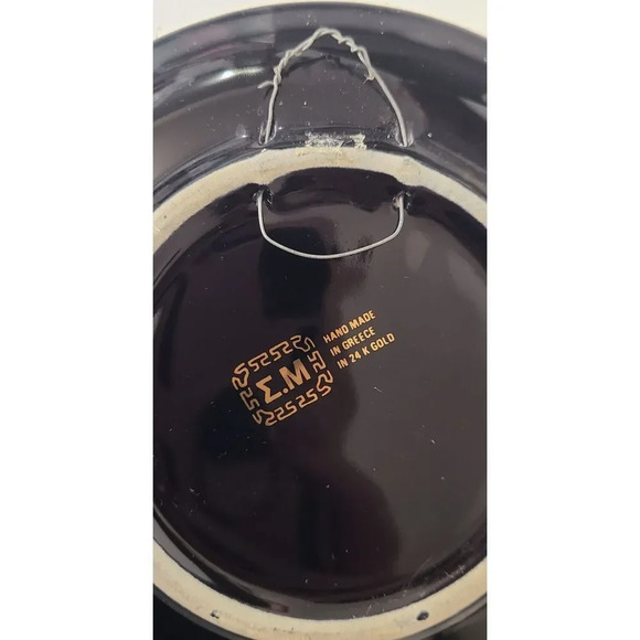 Small Decorative Collectible Handmade Greece 24K Gold Black Greek Gods, 6" - Picture 4 of 5